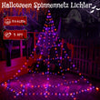 Halloween Spiderweb Lights – 266 LED Orange & Purple Outdoor Web with Remote, 8 Modes & Timer (9.8ft, IP67 Waterproof)
