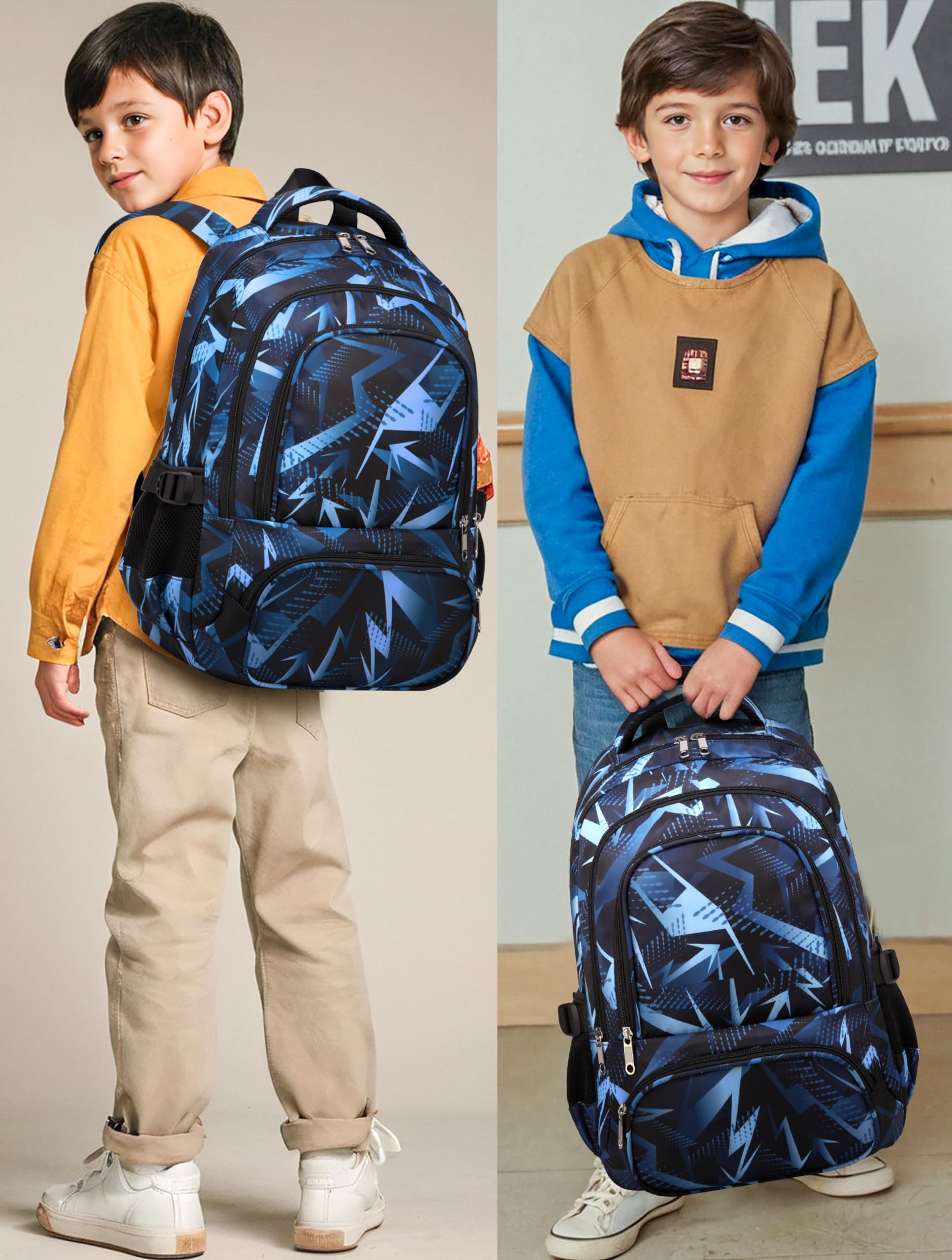 Bluefairy Kids School Backpack with Laptop Compartment, Ergonomic S-Straps, Lightweight Bookbag for Ages 6–12