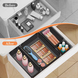 Drawer Organizer Set (25-Piece) – Stackable Non-Slip Trays for Makeup, Jewelry & Office Storage