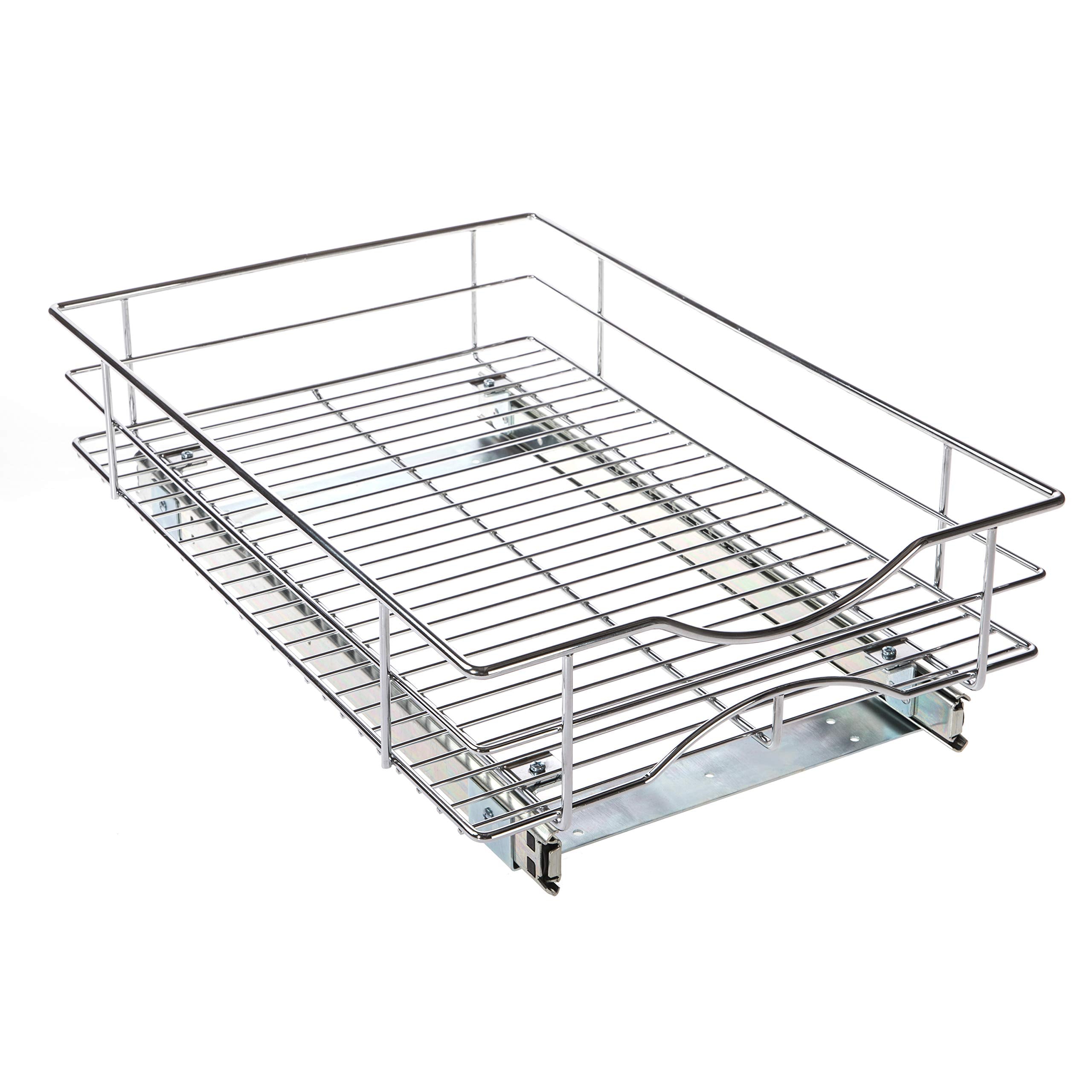 Home Zone Living Pull-Out Cabinet Organizer – Smooth Slide-Out Drawer for Space-Saving Kitchen Storage