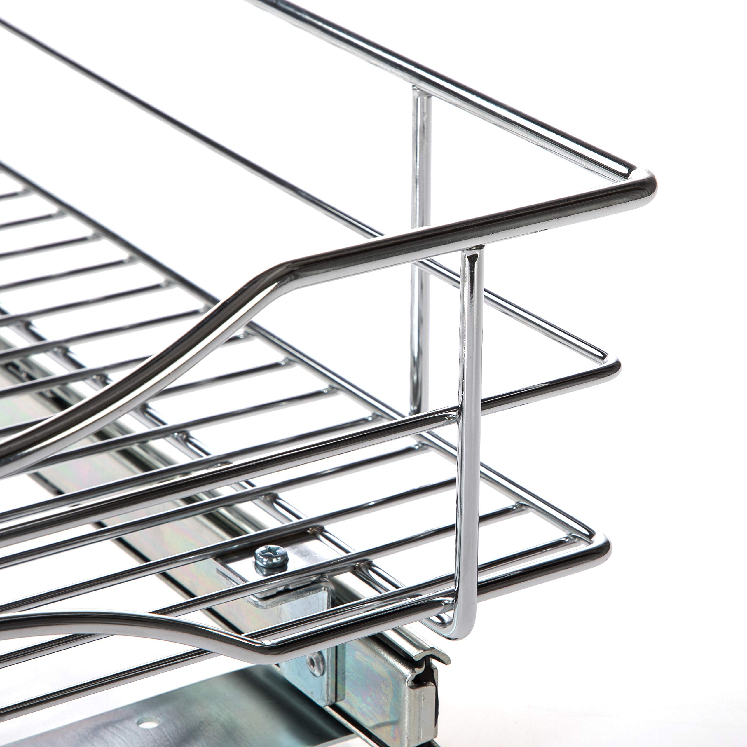 Home Zone Living Pull-Out Cabinet Organizer – Smooth Slide-Out Drawer for Space-Saving Kitchen Storage