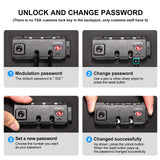 FENRUIEN Expandable Anti-Theft Laptop Backpack – Waterproof Hard Shell Business Travel Backpack with USB Port (Fits 15.6”) – Black