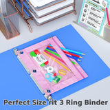 20-Pack Multicolor 3-Ring Binder Pencil Pouches