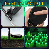 VIHOSE 2 Packs Halloween Decorations Outdoor Halloween Ghost Path Lights 12 LED Spooky Solar Lights Waterproof Solar Firefly Ghost Swaying Light for Outside Garden Lawn Yard Decors (Green)