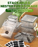 Food Storage Containers with Lids – 60-Piece BPA-Free Leakproof Meal Prep Set with Labels & Pen