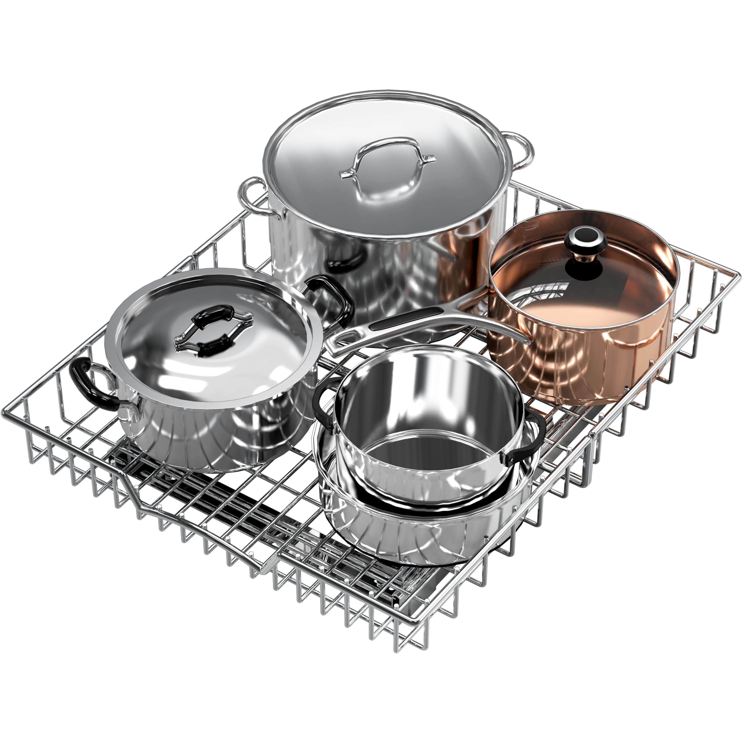 SimpleHouseware Under Cabinet Pull-Out Sliding Shelf – Heavy-Duty Ball Bearing Drawer Organizer (21” x 17”)