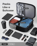 HOTOR Flight Approved Travel Backpack with Suitcase-Style Opening, 15.6” Laptop Compartment – Black
