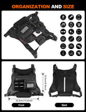 Banloga Waterproof Chest Bag with Expandable Accordion Design – Lightweight Running Vest Sling Pack for Outdoor Sports (Black)