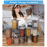12-Piece Airtight Kitchen Storage Container Set – Stackable BPA-Free Food Canisters for Pantry Organization (Black)