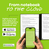 Rocketbook Core Reusable Smart Notebook – College Ruled Cloud-Connected Notebook with Smart Tags (Black)