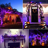 25FT Purple Halloween String Lights – 100 Mini Incandescent Bulbs, Connectable up to 125FT, Indoor/Outdoor UL Certified (Purple)