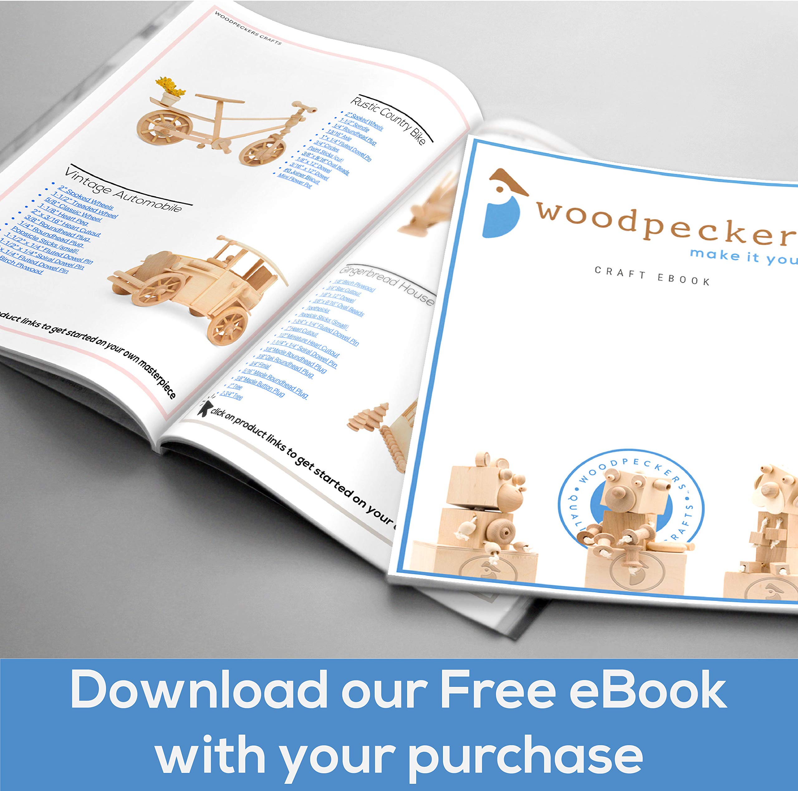 Woodpeckers 12" Unfinished Wooden Ghost Cutout – DIY Halloween Craft Decoration (Birch Plywood)