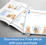 Woodpeckers 12" Unfinished Wooden Ghost Cutout – DIY Halloween Craft Decoration (Birch Plywood)