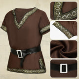 Navy Renaissance Kids Costume Set – 3-Piece Medieval Cloak, Shirt & Belt for Boys 🏰⚔️