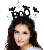 Women’s White Ghost Costume Set – 4-Piece Halloween Poncho, Headband, Tights & Candy Bag 👻🖤