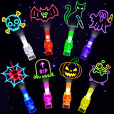 40-Pack Halloween Finger Projection Light Toys – Pumpkin, Ghost & Bat Designs (Party Favors & Trick-or-Treat Gifts)