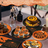 Halloween Jack O’Lantern Tableware Set – 96 Pcs Plates & Napkins for 24 Guests Party Supplies