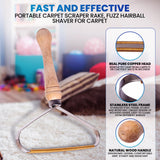 Dual-Action Pet Hair Remover Tool 2-Pack with Metal Scraper & Silicone Brush – Reusable Lint and Fur Cleaning Tool for Furniture, Carpets & Clothing