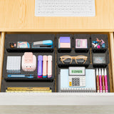 Drawer Organizer Set (25-Piece) – Stackable Non-Slip Trays for Makeup, Jewelry & Office Storage