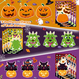 Halloween Make-A-Face Sticker Set for Kids – 32 Sheets, 16 Spooky Styles (Halloween 16 Style)