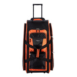 Travelers Club Xpedition 30” Upright Rolling Duffel Bag, 77L Multi-Pocket Adventure Travel Luggage (Bright Orange)