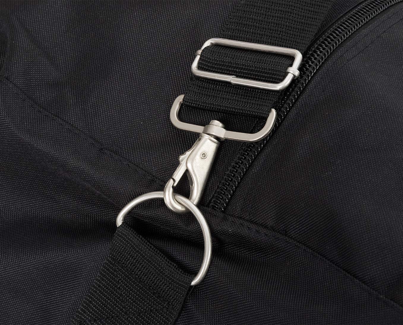 Heavy-Duty Cargo Duffel Bag – Large Water-Resistant Sports & Equipment Travel Bag with Shoulder Strap (Black)