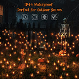 Orange Halloween Candle Pathway Lights – 3-in-1 Flickering LED Stakes with Timer & 8 Lighting Modes