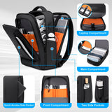 FENREE.GEER Business Laptop Backpack for Men – Water-Resistant Tech Backpack with USB Charging Port, Fits 17” Laptops (Black)