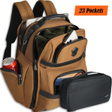 Welkinland 24-Hour Executive Business Backpack with Toiletry Bag – 28L Carry-On Laptop Backpack for 16″ Devices