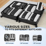 10 Piece Compression Packing Cubes Set – Travel Luggage Organizers with Hanging Toiletry Bag & Laundry Bag