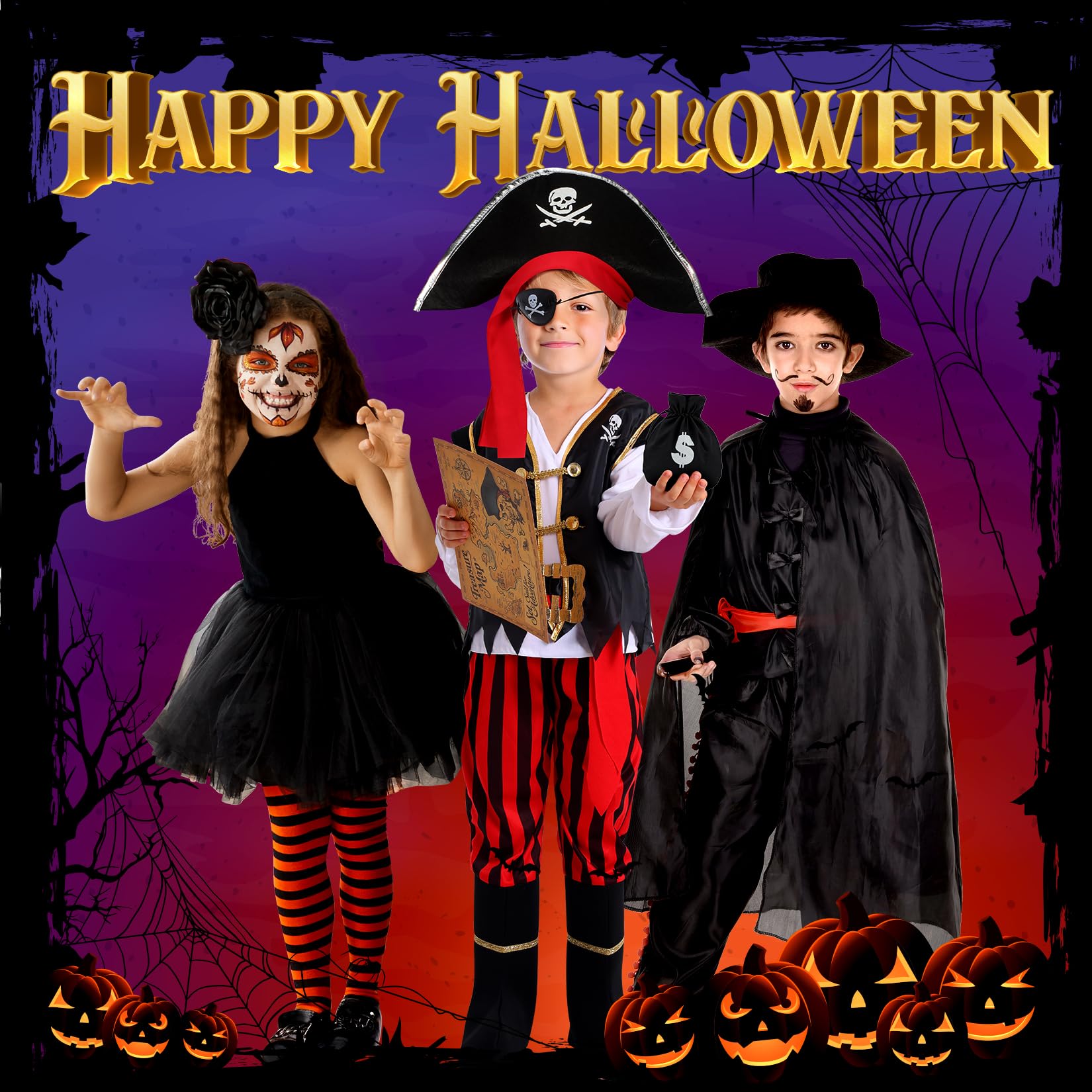 Kids All-in-One Pirate Costume Adventure Set – Red Outfit with Sword, Hat, Treasure Map, Spyglass & Gold Coins (Gift Box Ready)