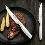 14-Piece Stainless Steel Kitchen Knife Set with Block & Sharpening Rod