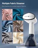Professional Blue & White Handheld Garment Steamer 1200W Fast Heat Leak-Proof Portable Fabric Wrinkle Remover
