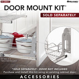 2-Tier Pull-Out Cabinet Organizer – Chrome Wire Slide-Out Baskets with Full-Extension Rails