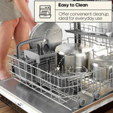 Reusable Travel Utensil Set with Case – Stainless Steel Fork, Spoon, Knife & Chopsticks Portable Cutlery Kit for Work, Camping & Lunch (Black)