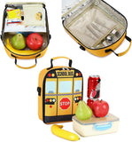 3D School Bus Toddler Backpack Set with Insulated Lunch Bag