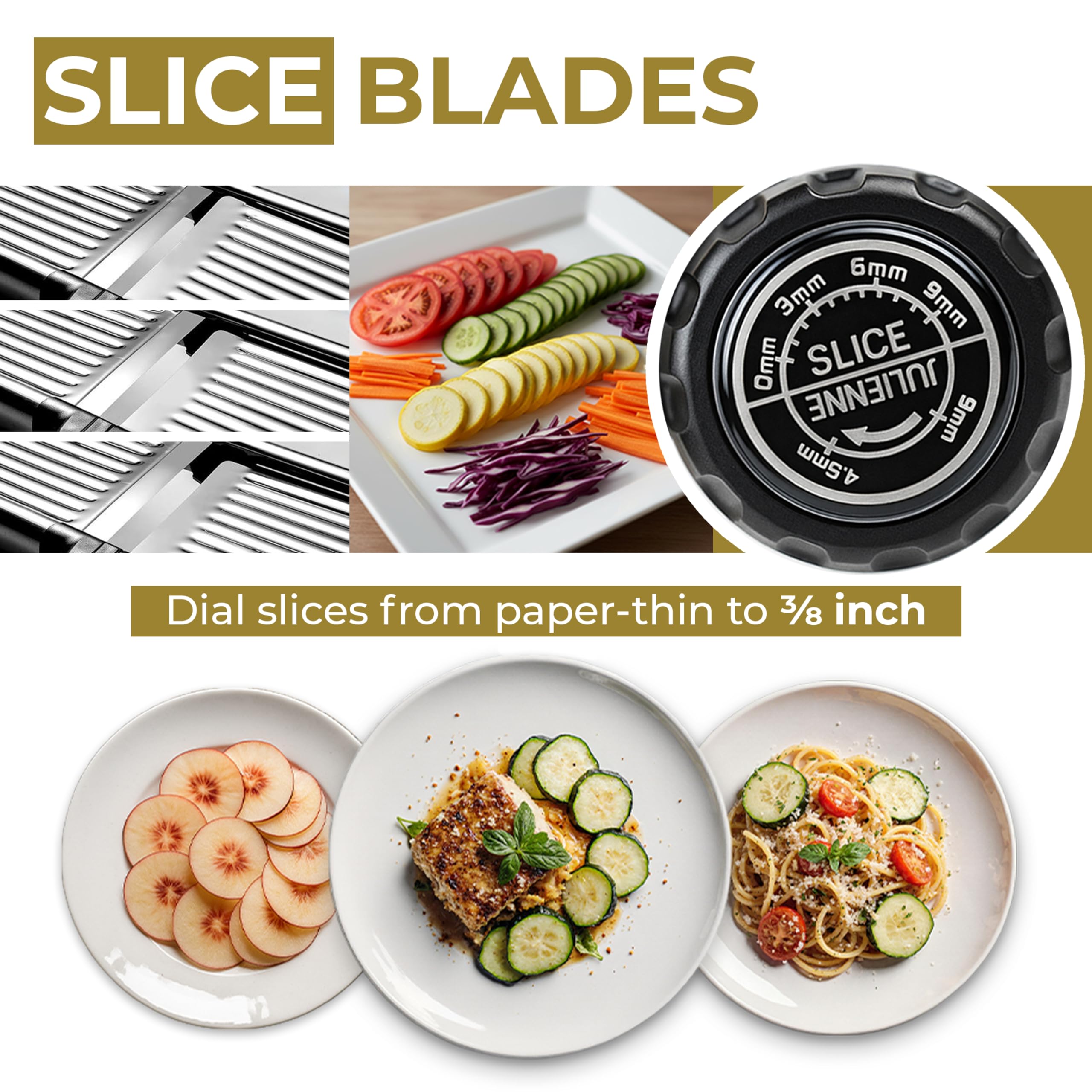 Adjustable Mandoline Vegetable Slicer – Professional Precision Food Slicer with Safety Gloves