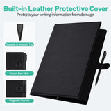 11.5” Large LCD Writing Tablet with Leather Case – Reusable Digital Notepad & Meeting Board (Black)