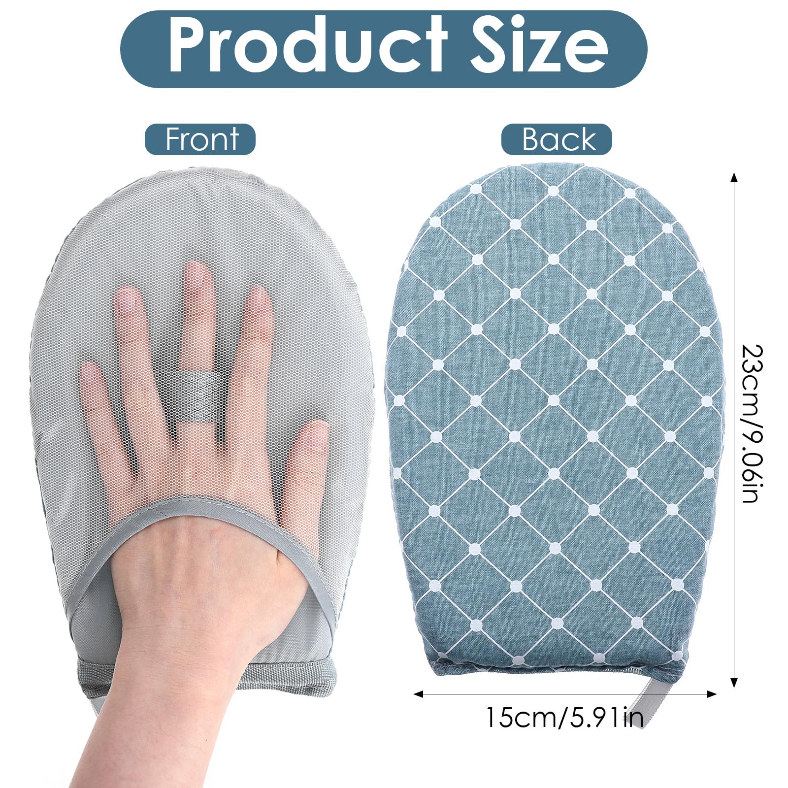 Blue Professional Garment Steamer Heat Resistant Glove with Built-In Ironing Platform and Anti-Steam Protection