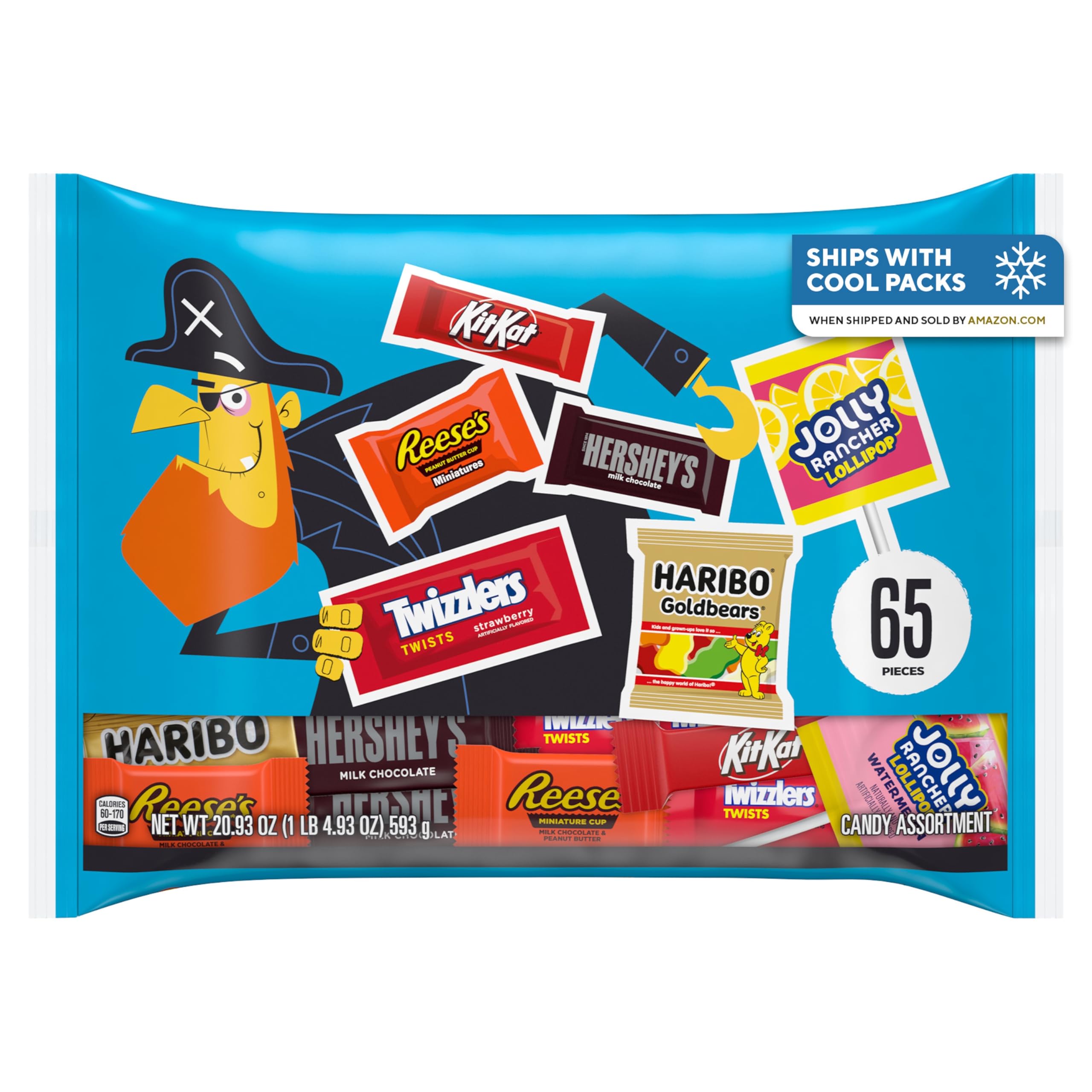 Hershey’s Halloween Candy Variety Bag – 65PCS Mix of Chocolate & Fruity Miniatures for Trick or Treat 🍬🎃