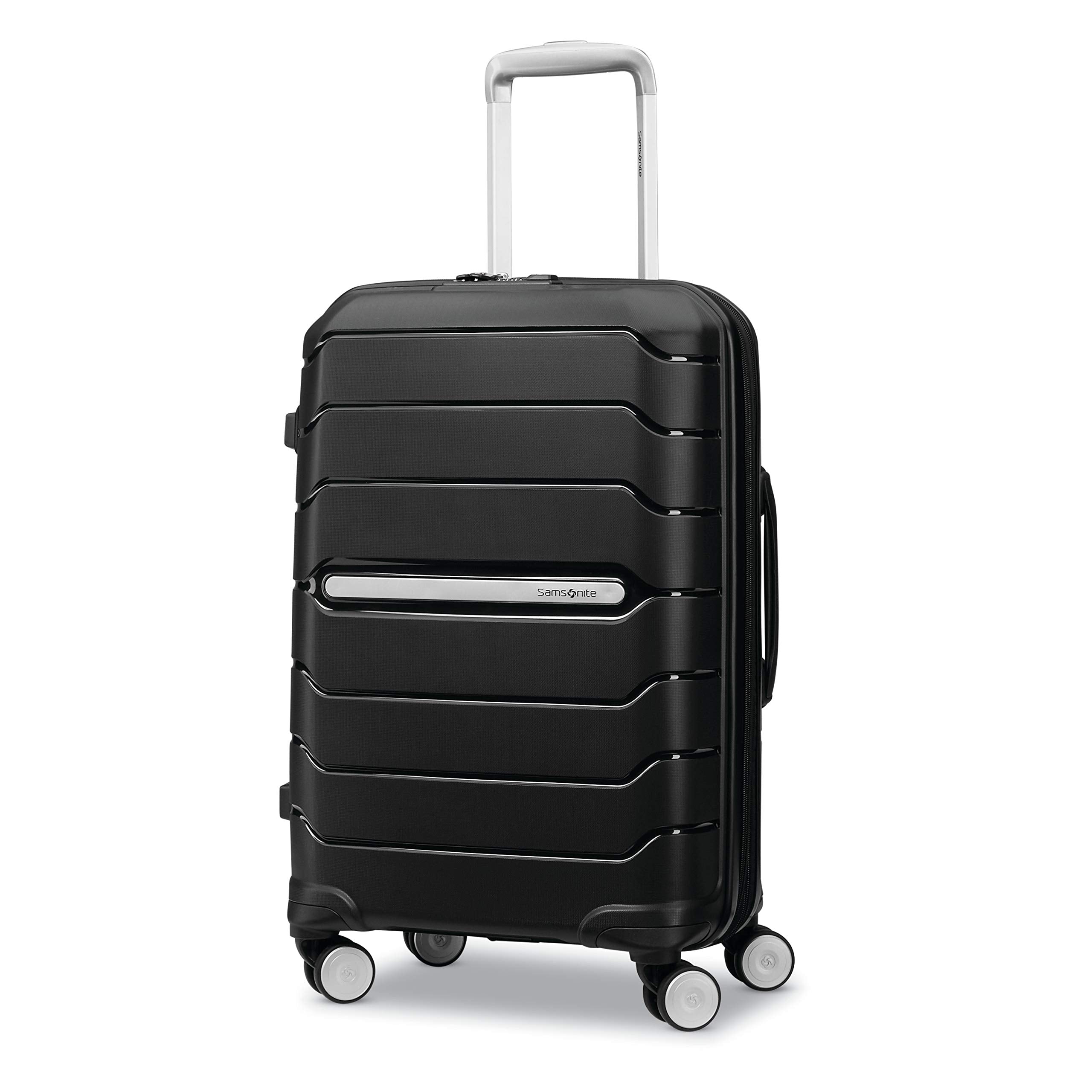 Samsonite Freeform Hardside Carry-On Luggage 21”, Lightweight Spinner Suitcase with Scratch-Resistant Shell (Black)