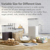 Airtight Food Storage Containers Set – 8 Piece Stackable Pantry Canisters with Lids & Labels