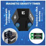 BELEEMET Magnetic Hexagon Pomodoro Timer with Gravity Flip, Custom Intervals & Adjustable Sound – Black