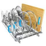 Lynk Professional Extra-Large Pull-Out Pot Lid & Cookie Sheet Organizer – Heavy-Duty Sliding Cabinet Rack