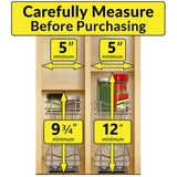 Lynk Professional Pull-Out Spice Rack Organizer – Slim 2-Tier Chrome Slide-Out Cabinet Drawer