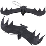 Halloween Hanging Rubber Bats – 6 Pack Realistic Bat Decorations (11-Inch Wingspan)