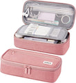 Large 80-Pencil Canvas Organizer Case with 5 Compartments
