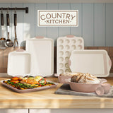 22-Piece Stackable Non-Stick Bakeware Set with Silicone Handles – Space-Saving Baking Pans