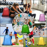 GRNERIC 8-Pack Drawstring Backpacks – Bulk Multicolor Cinch Bags for Gym, Travel, Yoga & Outdoor Sports