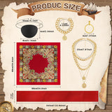 Red Pirate Accessory Set for Women – Bandana, Sash, Necklace, Bracelet, Eye Mask & Earring Kit